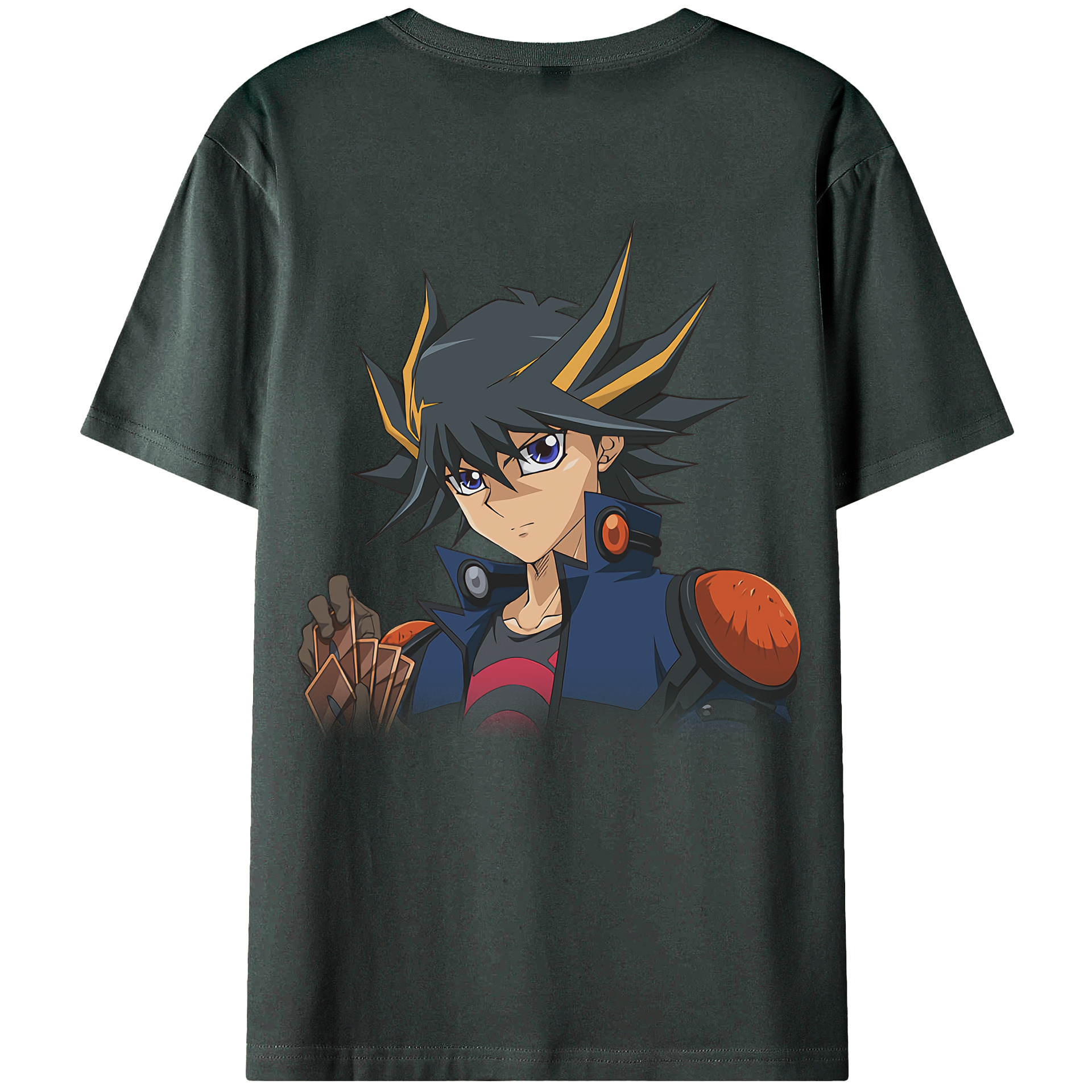 （画像用） 遊☆戯☆王 Yu-Gi-Oh! 綿100％ メンズ半袖Tシャツ（バックプリント） 通気性
